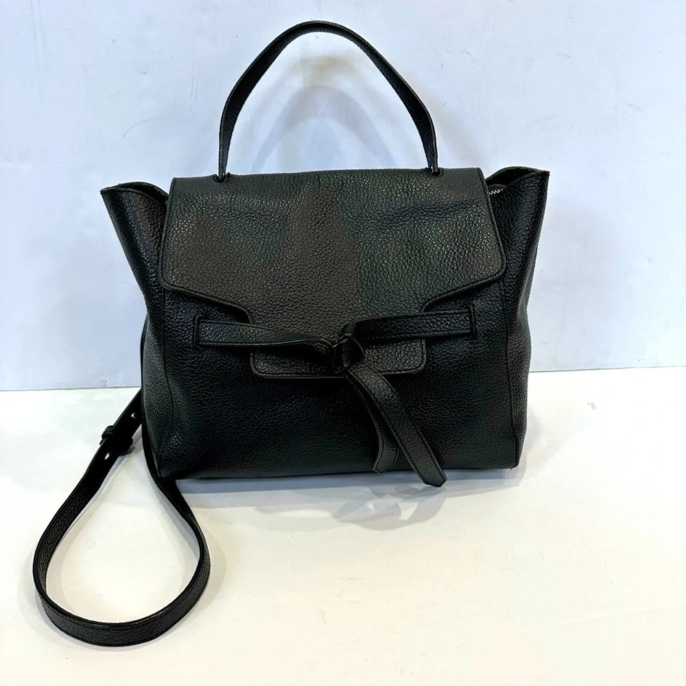 Annabel Ingall Black Pebbled Leather Annie Satchel Bag EXCELLENT